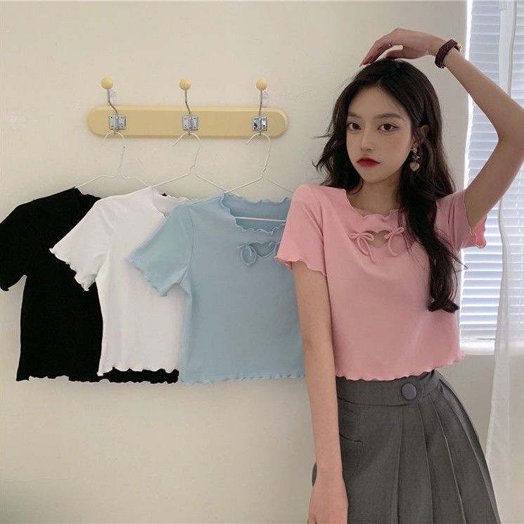 Áo Thun Nữ Dài Tay Cổ Tròn In Hình Trái Tim Thời Trang Hàn