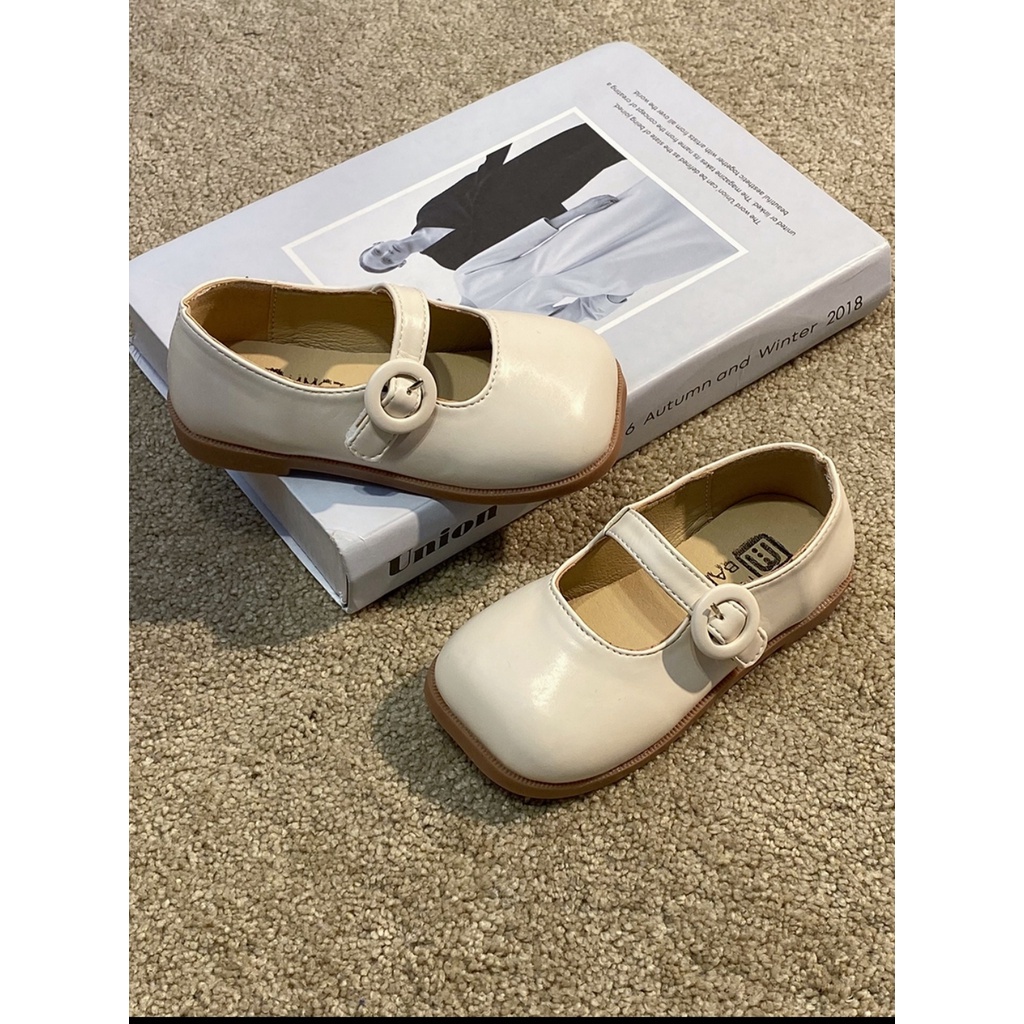 Giày búp bê cho bé gái phong cách Hàn Quốc da mềm mã mới V293