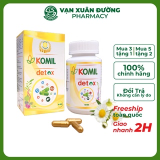 Viên uống Cải thiện hơi thở có mùi, hiệu quả nhanh chóng bằng Komil detox - Lọ 60g