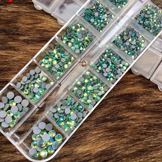 [khay 7] Đá chân keo trang trí, chăm sóc móng làm nail mix size siêu sáng 1400 viên