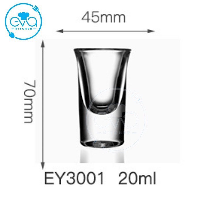 Tháp Chia Rượu Kèm 6 Ly Rượu Shot Thuỷ Tinh Cao Cấp / 6 Shot Glass Dispenser And Holder M3350