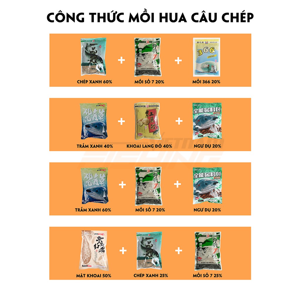 Mồi Hua Sữa Chép 350gr