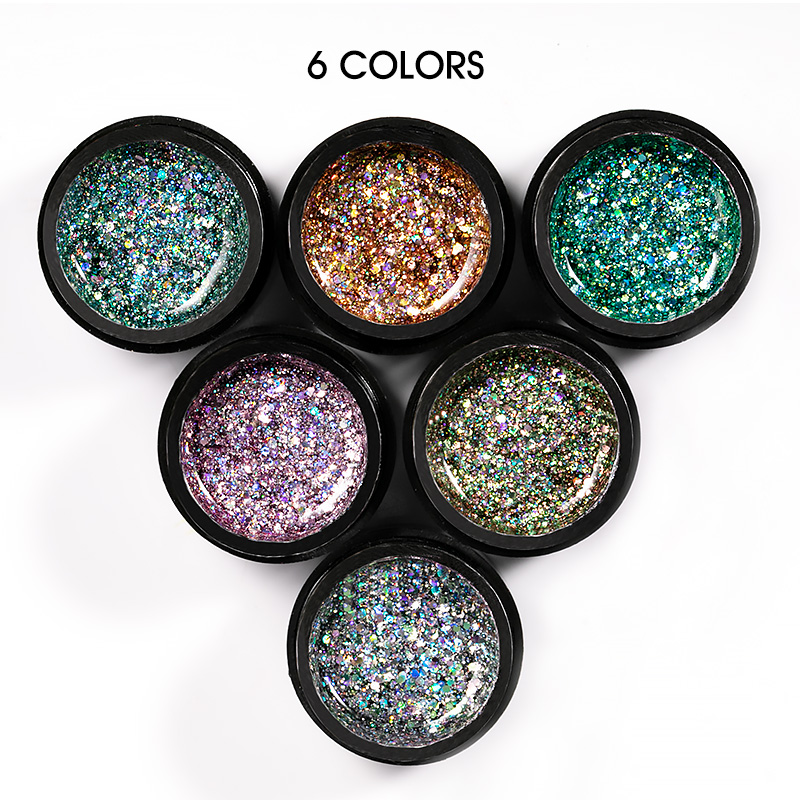 Gel trang trí móng tay Rosalind màu long lanh nghệ thuật quyến rũ 5ml