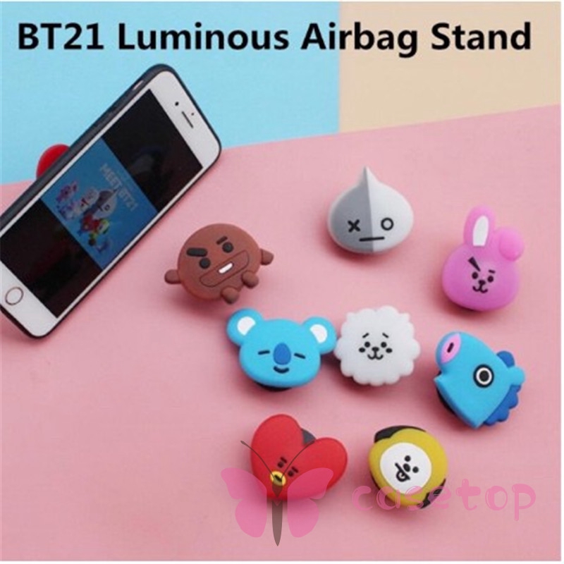 Giá đỡ điện thoại hình nhân vật TATA RJ VAN CHIMMY COOKY SHOOKY KOYA MANG của BTS cho IPHONE/OPPO/SAMSUNG/XIAOMI/VIVO