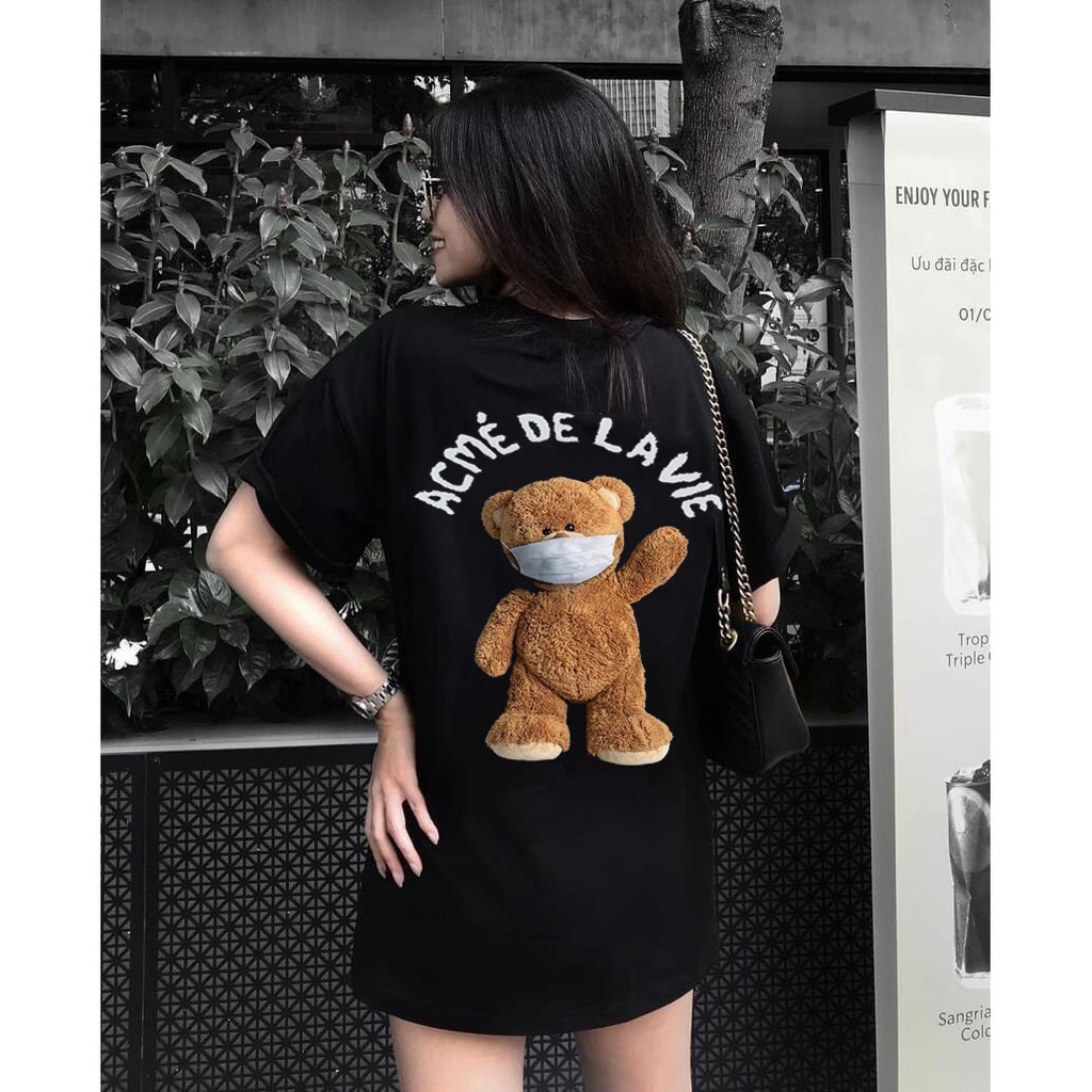 Áo thun ADLV Bear Tay Lỡ Nam Nữ Hot 2021 Chất Cotton 100% (M 43 - 44 ) | BigBuy360 - bigbuy360.vn