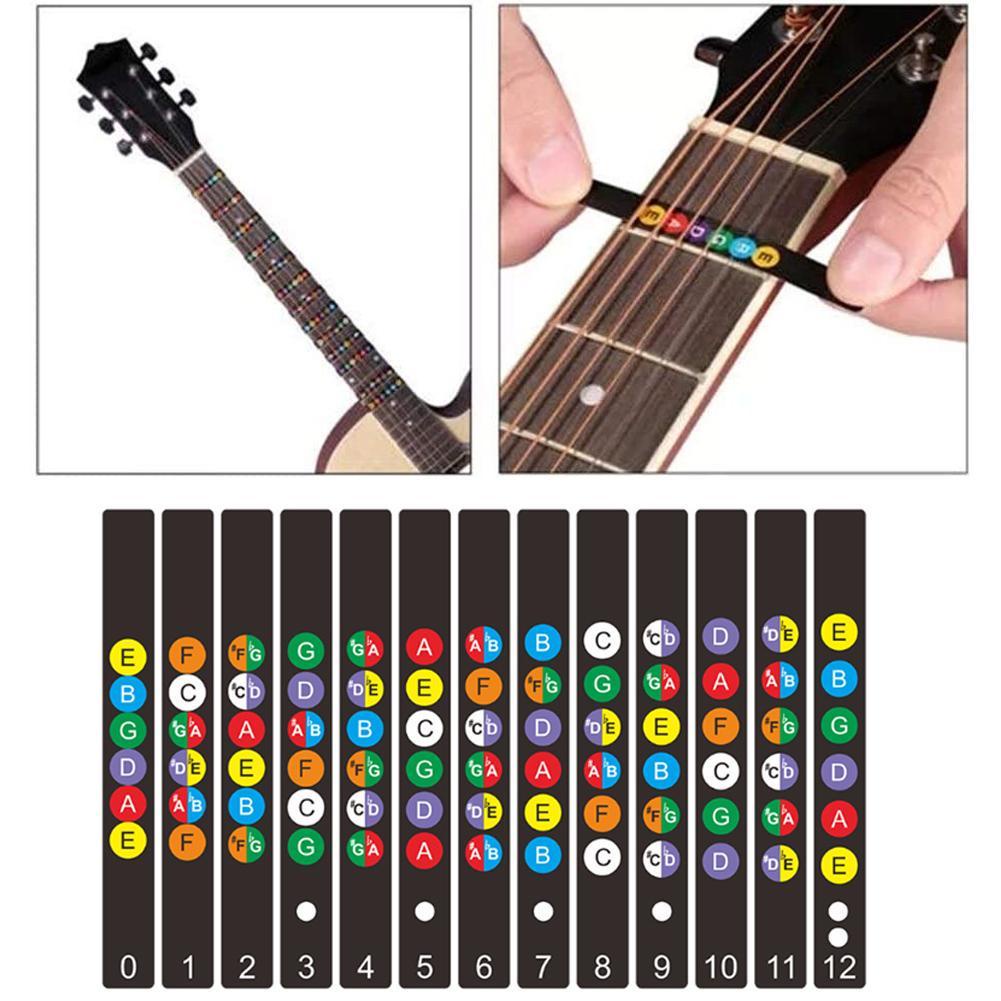 Nhãn dán ghi chú tên nốt nhạc dùng để tự học đàn guitar độc đáo G9T4