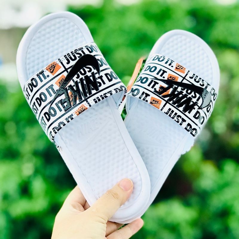 Dép unisex 𝐍𝐈𝐊𝐄 ❤️FREESHIP + Hộp❤️ dép nike nk quai ngang thể thao nam nữ mk in Nike JDI trắng, tem tag mac đây đủ