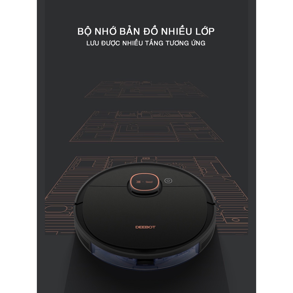 Robot hút bụi lau nhà Ecovacs Deebot T5 Max (DX65) - Sự lựa chọn hàng đầu, nguyên seal, mới 100%, tặng tk sử dụng.