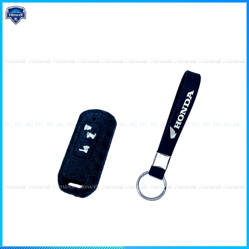 ☆Độc Quyền☆Vỏ Silicone Sợi Carbon Bảo Vệ Chìa Khóa Cho Xe Hơi honda Pcx-160 Pcx160-with Logo