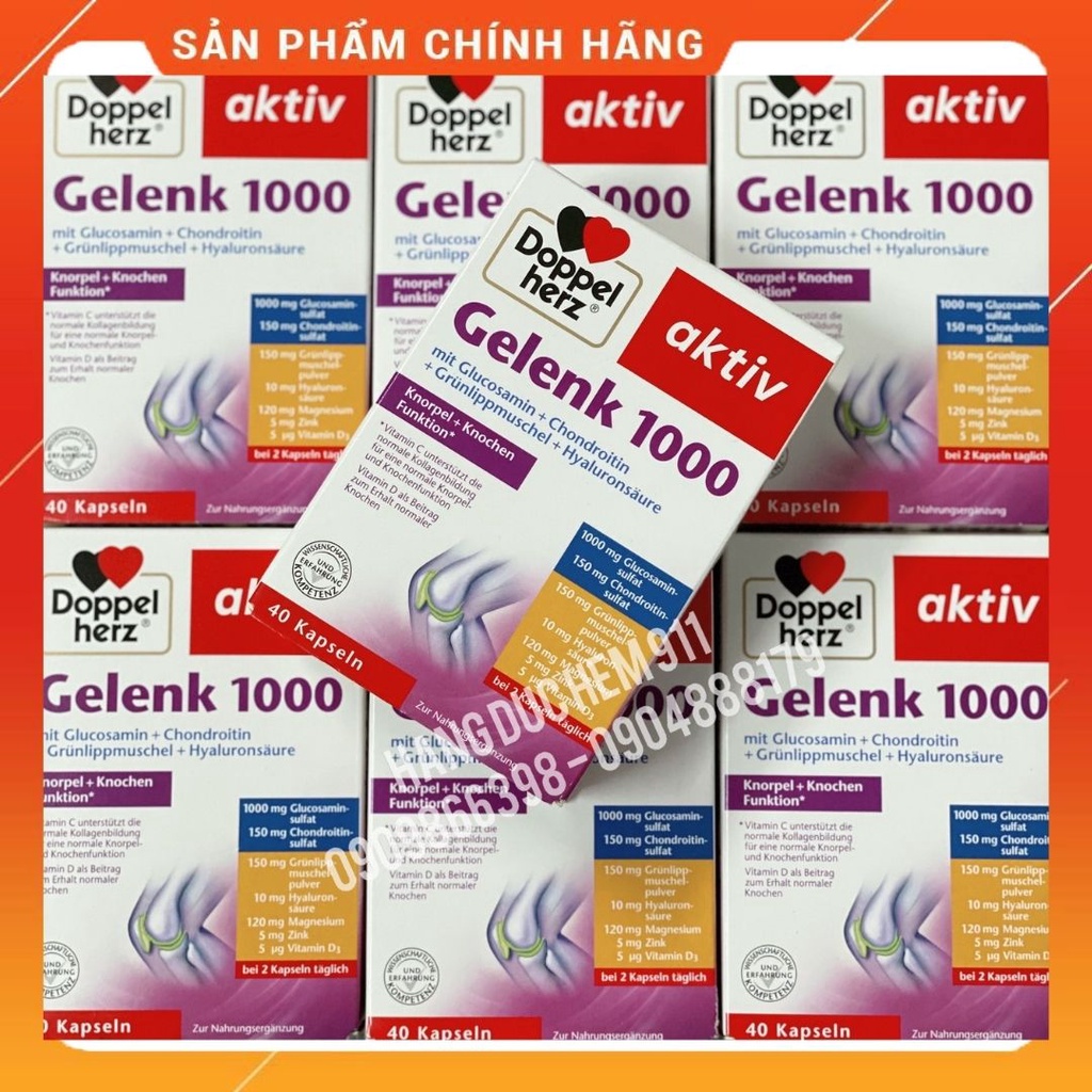 Bổ khớp Glucosamine 1000 nội địa Đức - Mẫu mới 2022