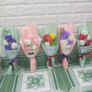 Bó hoa hồng sáp 5 bông (ảnh thật)