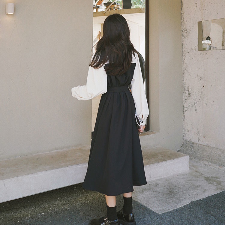 Đầm dáng chữ A tay dài phong cách Pháp thời trang xinh xắn cho nữ