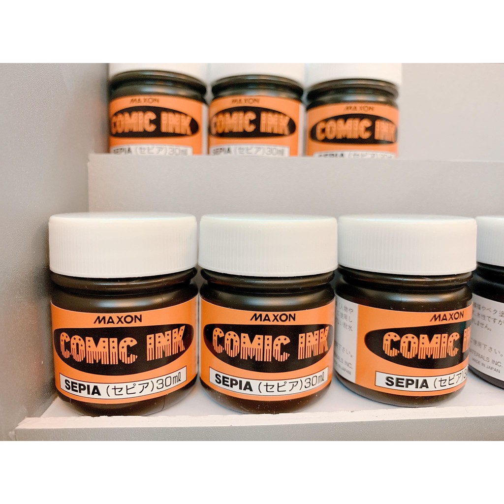 Mực Vẽ Manga Comic Ink - Holbein Maxon - Mực Chấm Bút Sắt Và Cọ