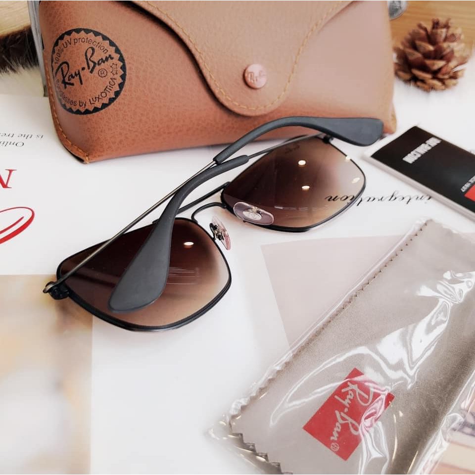 Kính mát Rayban RB3610 913913 mắt nâu, viền kim loại ⚜️Hàng Authentic⚜️