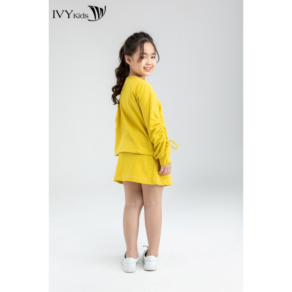Áo thun bé gái đính hoa nổi IVY moda MS 58G1114