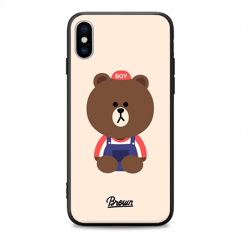 Ốp lưng iphone gấu Brown cho iphone 6 s plus 7 8 plus Xr X s max 11 11 pro max 12mini 12 pro max