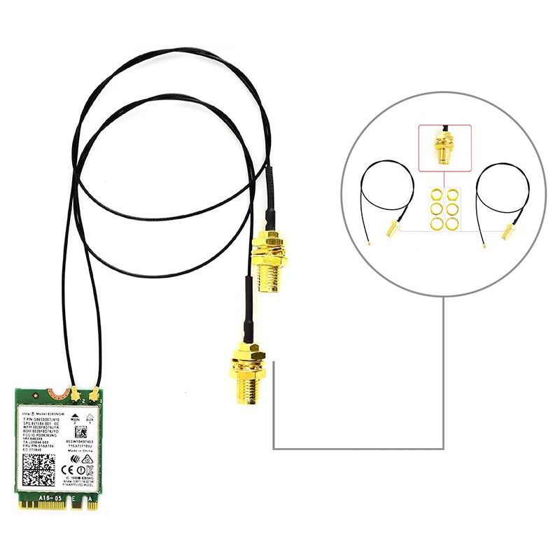 Thiết Bị Wifi Không Dây E Intel Ac8265 2.4ghz / 5ghz Wifi Và Bluetooth 4.2 Cho Jetson Nano | BigBuy360 - bigbuy360.vn