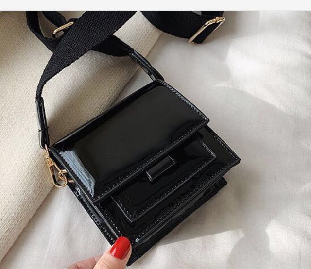 Túi Mini Bags Dáng Vuông Dây Bảng To da bóng mới nhất 2020