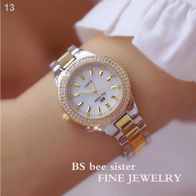 2021✹✼✢[Gửi một chiếc vòng tay khi bạn đặt hàng] Đồng hồ nữ rhinestone đầy sao sáng bóng mới chính hãng đủ thờ