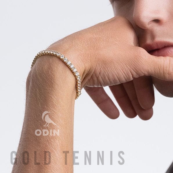 Vòng Tennis (Gold) đính đá nhân tạo - Ice Gold Tennis