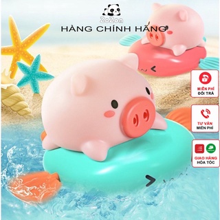 Đồ chơi nhà tắm cho bé phun nước hình heo chèo thuyền màu ngẫu nhiên