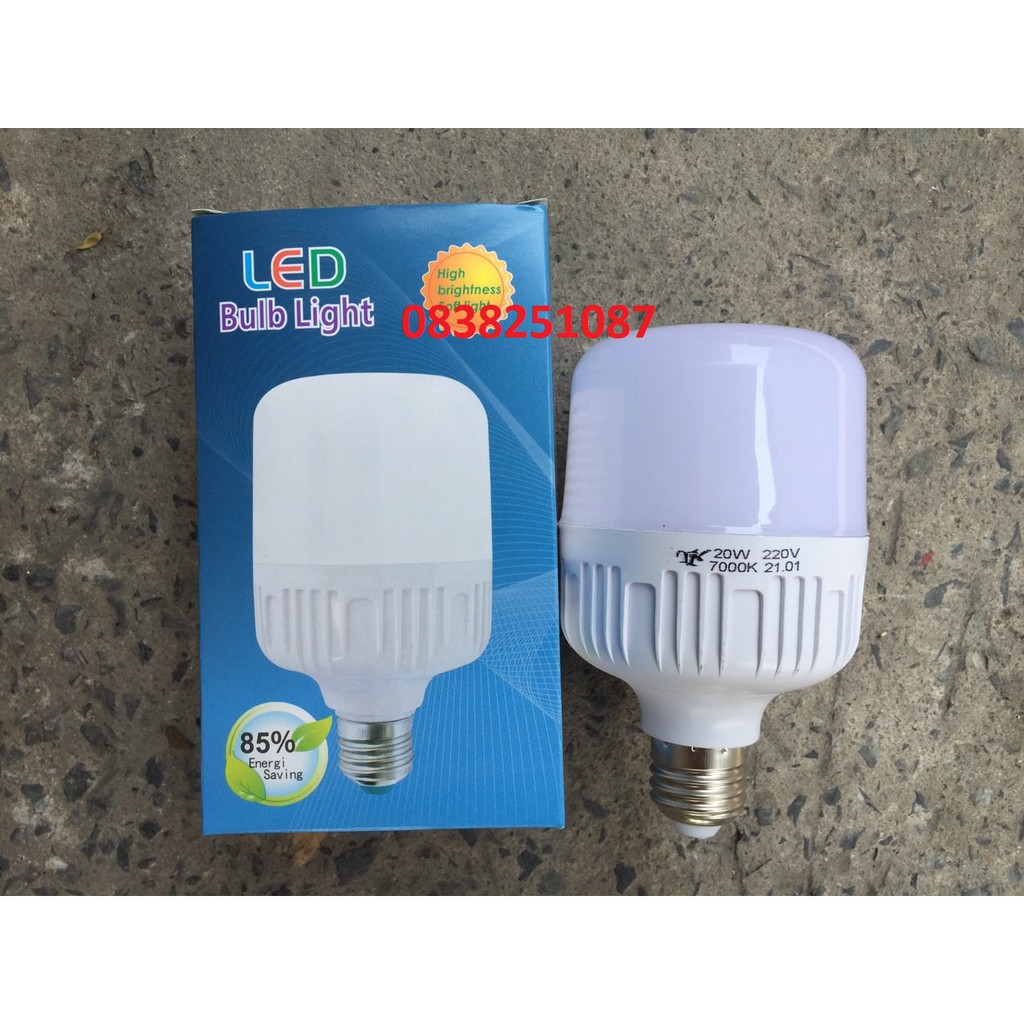 Đèn Led Bulb Trụ 20w Chuôi E27