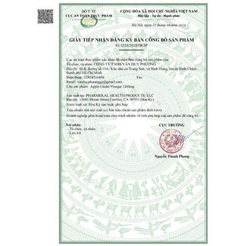 Viên uống  giảm cân , Giấm táo giảm cân , Giảm mỡ bụng , Detox ,Giảm cholesterol, Horbaach Apple Cider Vinegar 2400mg