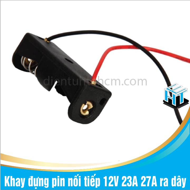 Khay đựng pin nối tiếp 12V 23A ra dây 1 cell pin và 2 cell pin