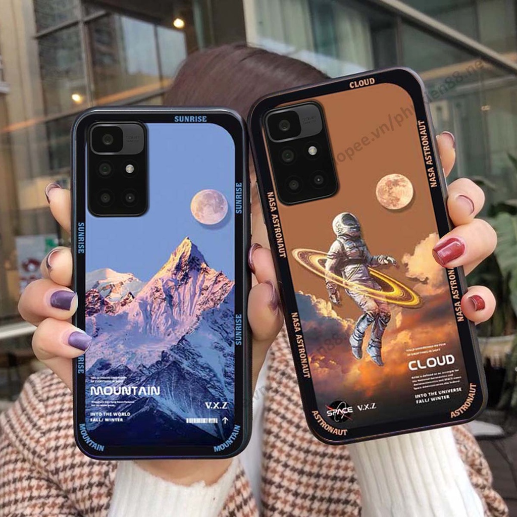 Ốp Xiaomi Redmi 10 hình vũ trụ, mountain, cloud phong cách cá tính