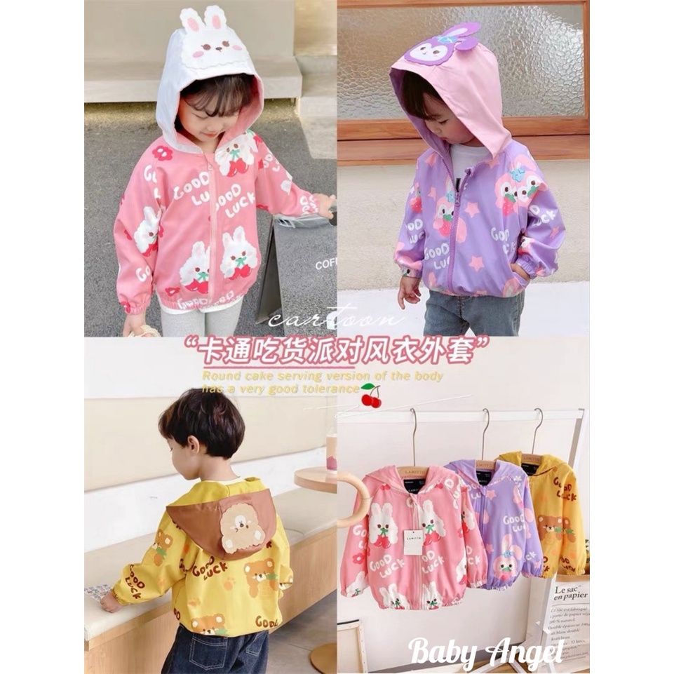 Áo Khoác cho bé, Áo khoác cho bé trai bé gái 3d mũ thêu đắp xịn sò