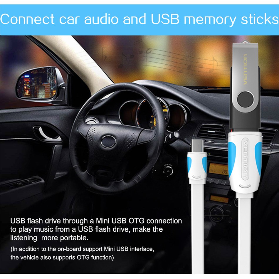 Vention Mini Male to Female USB USB OTG Cable Male Mini USB to Female USB OTG Adapter For GPS Camera Mobile Phone Tablet U Disk Mouse