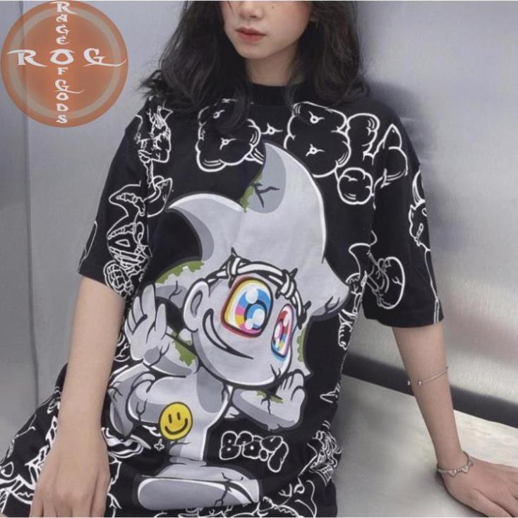 Áo thun, áo tee BOBUI tràn đen, hàng real full tag túi