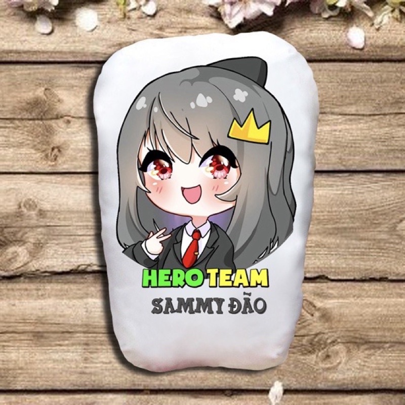 gấu ôm gối ngủ hero team simmy,siro , phong cận , sammy , timmy,kamui,karon