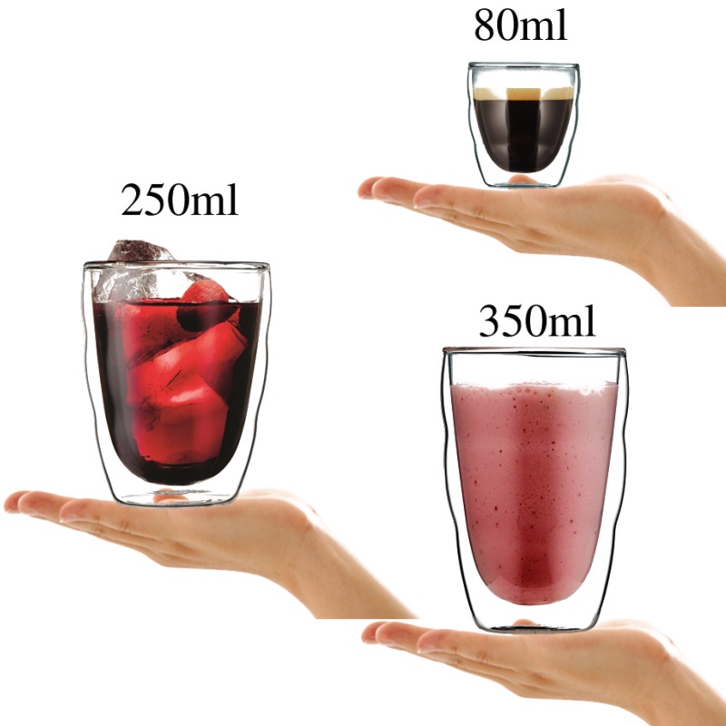 Cốc Thủy Tinh Bodum Hai Lớp An Toàn Có Thể Sử Dụng Trong Lò Vi Sóng Cho Cappuccino Latte Espresso Coffee hot&cold safe