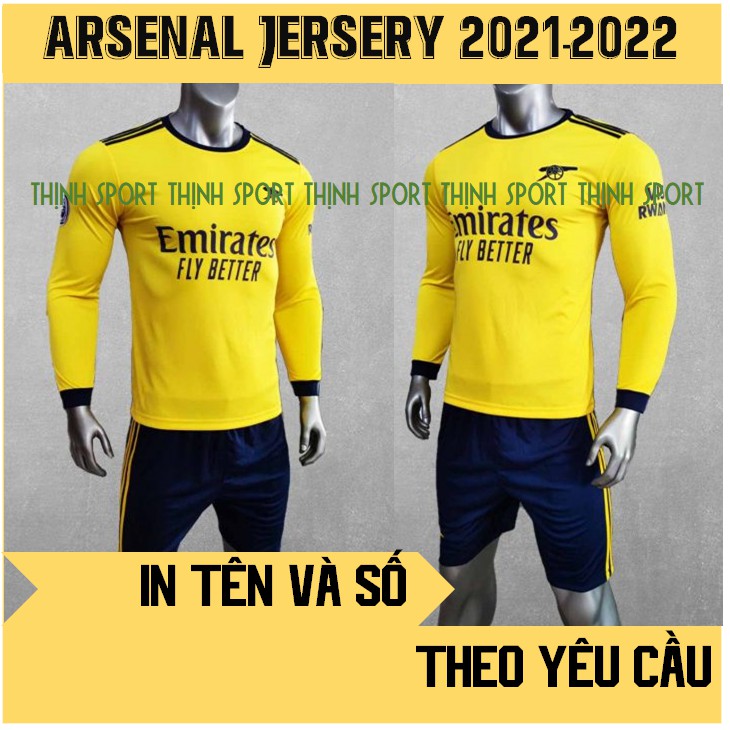 Áo đá banh CLB Arsenal sân nhà tay dài mới nhất mùa 2020 - 2021