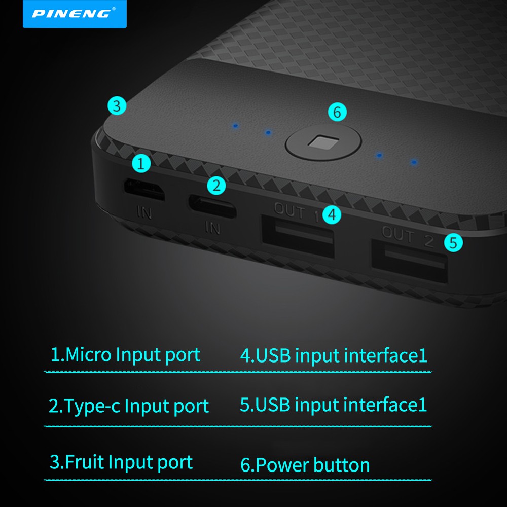 Sạc Dự Phòng Pineng 20000mAh Sạc Dự Phòng Dung Lượng Lớn 20000mah