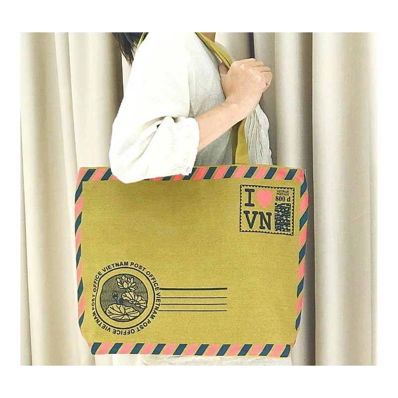 TÚI TOTE [I ❤️ VN] VIỀN BÌA THƯ | BigBuy360 - bigbuy360.vn