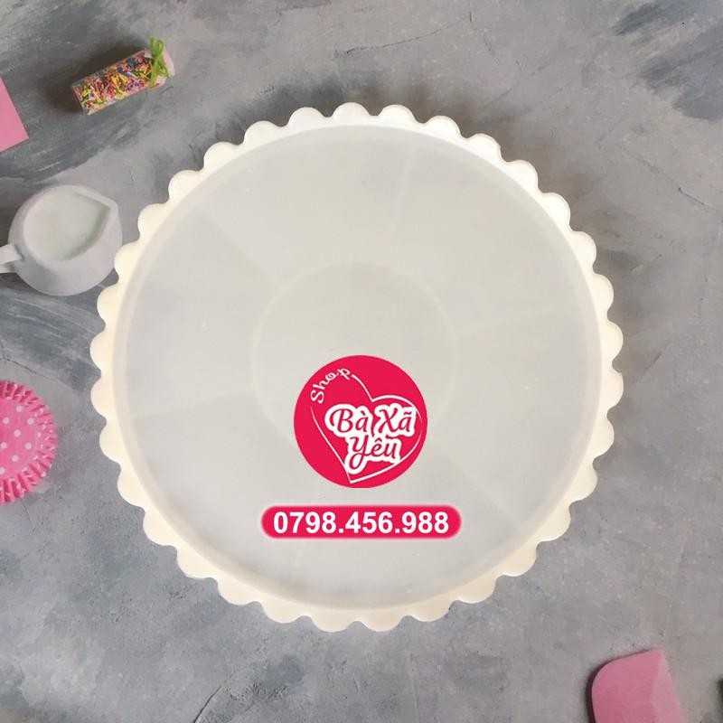 Dĩa nhựa đựng bánh kem, rau câu 25cm - BX0625