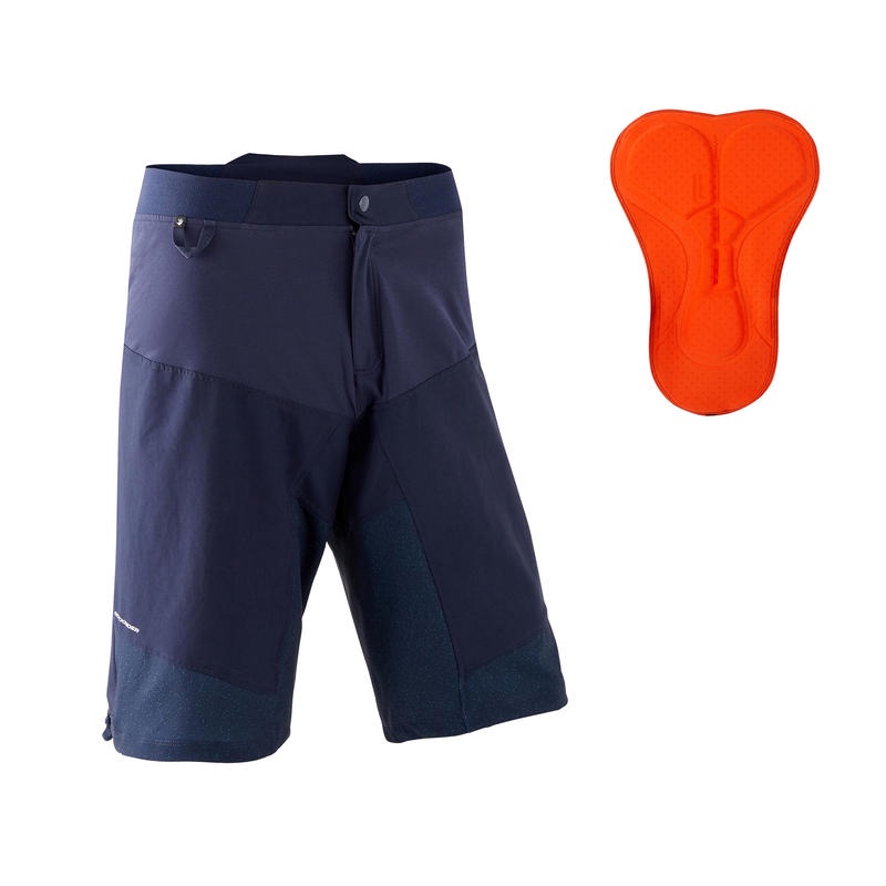 Quần short đi xe đạp địa hình Decathlon Rockrider st 500 cho nam - xanh navy size S