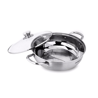 Nồi lẩu inox 2 ngăn size 30cm