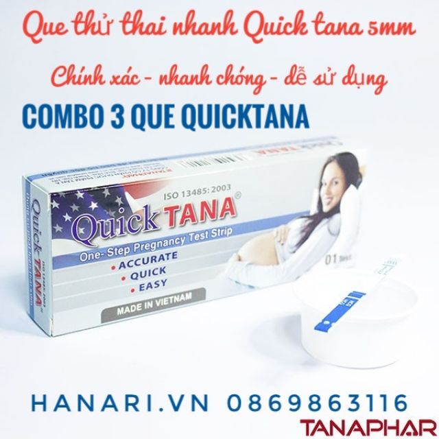 Combo 3 Que thử thai quicktana 5mm