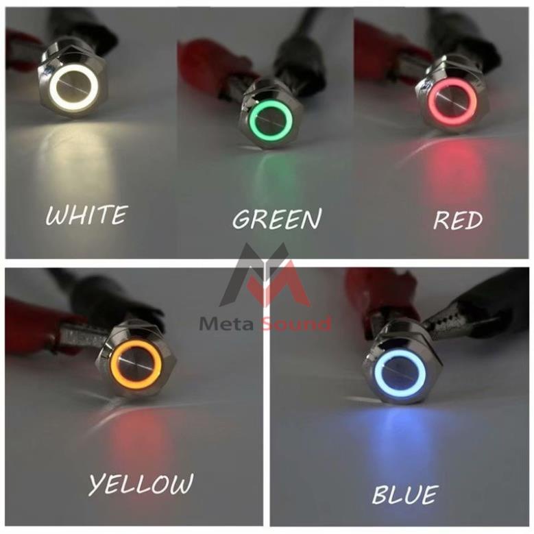 MetaSound Nút nhấn giữ, nút nhấn nhả 12mm có đèn và không đèn bằng kim loại