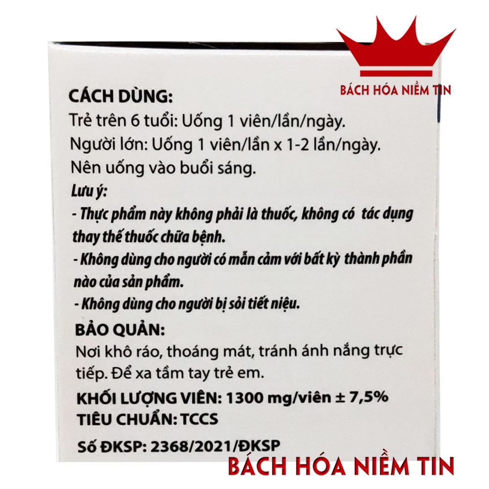 Viên Uống Bổ Sung Canxi, Calci Beta Vitamin D3, Vitamin K2 Phát triển hệ xương, chắc khỏe xương, giảm loãng xương