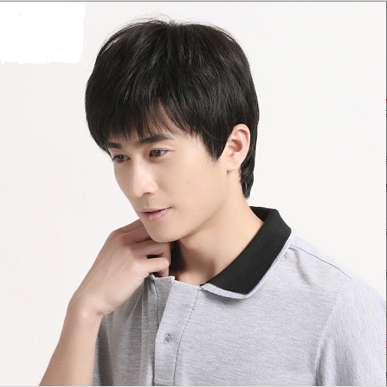 🌿Tặng Lưới🌿 Tóc giả nam nguyên đầu sợi tơ tự nhiên - TG65