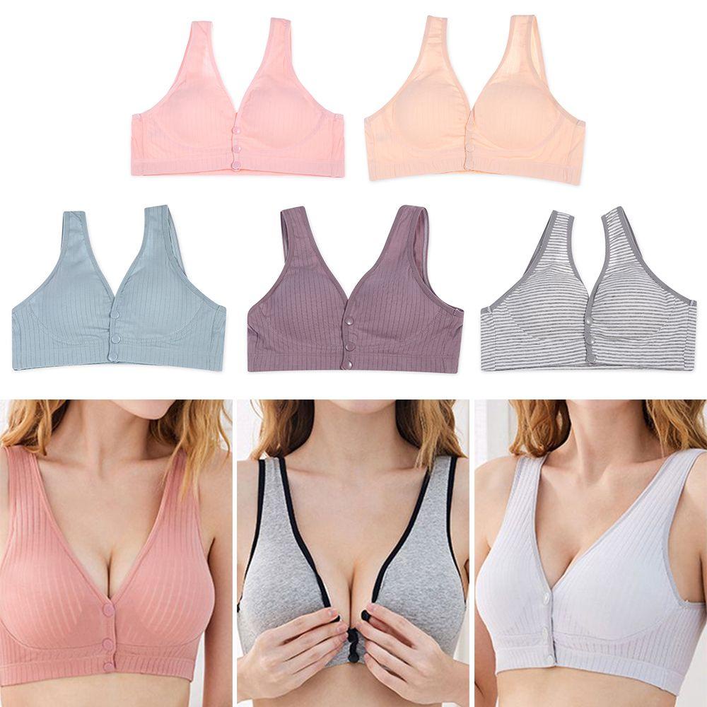 Áo lót vải cotton Không Gọng Cài Khóa Trước Tiện Dụng Cho Mẹ Chăm Sóc