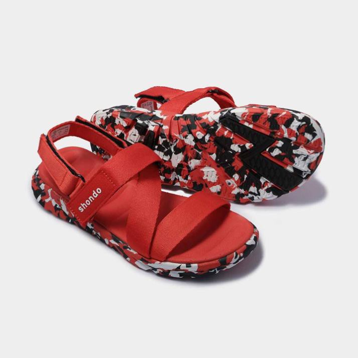 sandal shondo camo đỏ tươi F6S506