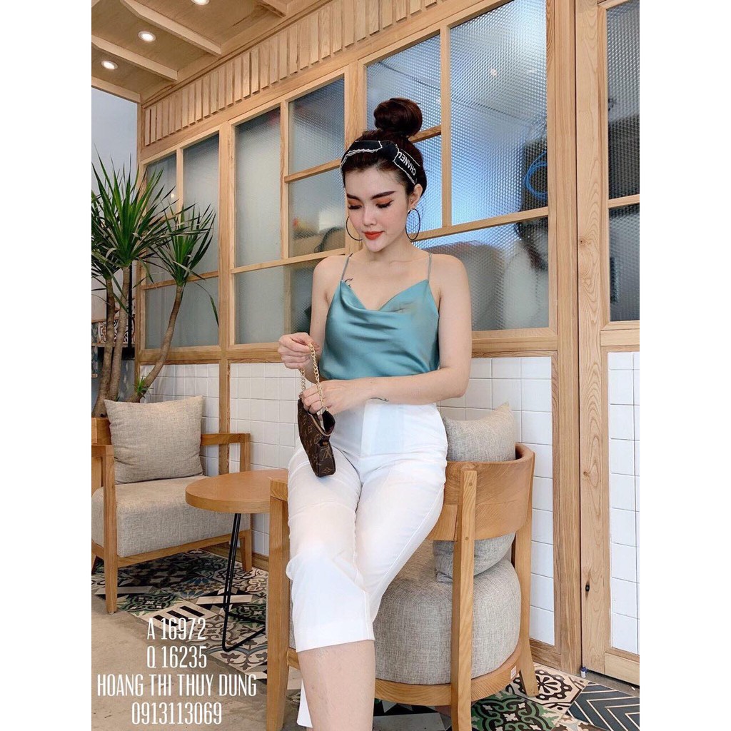 [ Mã WASTAPR giảm 10K đơn 50K] Áo 2 dây CỔ ĐỖ xuất dư - MIN Boutiques - Ảnh thật - Chất phi bóng bao đẹp | BigBuy360 - bigbuy360.vn