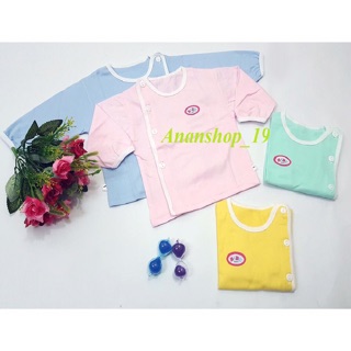 Combo 5 áo sơ sinh cotton mềm mịn cho bé
