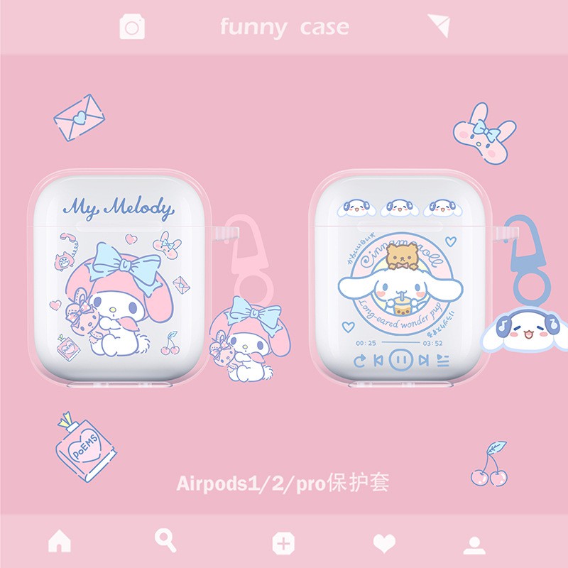 [Tặng kèm móc khoá] IN03 Case airpods 1/2/PRO My melody in hình dễ thương