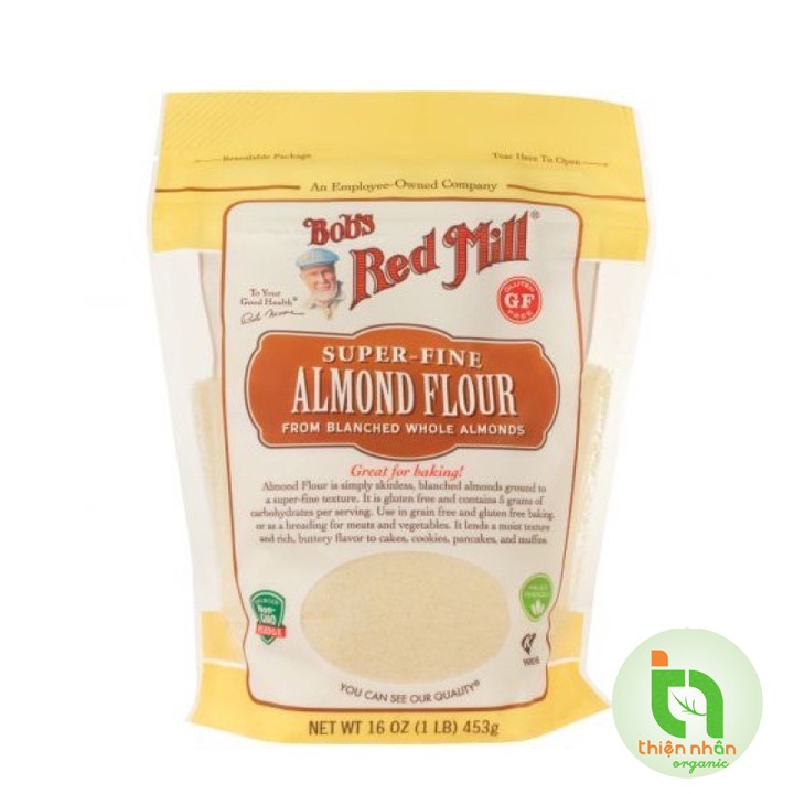 HSD 09.01.2024 - Bột hạnh nhân đã lột vỏ Bob's Red Mill 453gr Almond Flour